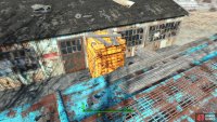 work your way over to a blue train car, and jump onto a yellow crate near the barred door,
