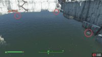 Mark the locations of bubbles that indicate a leaky pipe,