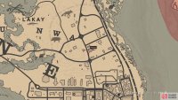 The location of the Henrietta Woods card on the map