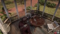 It’s on the table underneath the gazebo