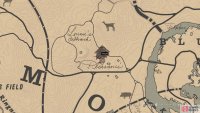 The location of the Lillian Powell card on the map