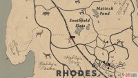 The location of the President Fisher card on the map