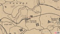 The location of the Quincy Harris card on the map