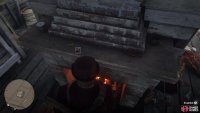 It’s on top of the fireplace inside of the cabin