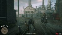 Grab the nearby horse and use a horse stimulant to begin the chase