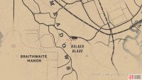 The location of the Bloodhound card on the map