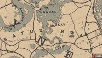 The location of the Coral Snake card on the map