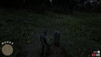 you’ll find the grave in the open field there.