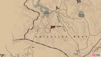 The location of the carving on the map