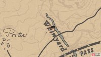 The location of the carving on the map