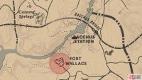 The location of the carving on the map