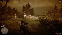 Make use of Dead Eye to kill the horse of the first pursuer