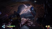 search the area under the walkway to find some knots you can destroy leading to a coffin.