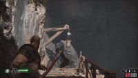 Throw your axe at the discs holding hanging baskets in place to access the loot within.