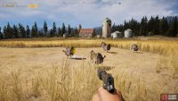 the group of turkeys mark the location of the third