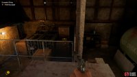 jump into the fenced area to avoid the electrocuted water