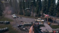 On your way out, throw an explosive at the pickup truck that arrives