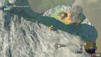 Climb down carefully to the shrine. Do not fall.