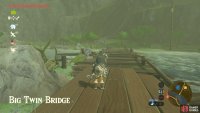 The Big Twin Bridge is marked on the map