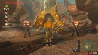 The Goron here won’t let you onto the Shrine until you complete the challenge