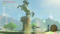 The recall point is right by the large horse.