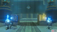 The moment you have lit both torches the puzzle is done, the spout won’t turn on anymore