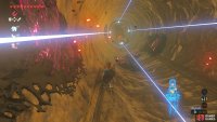 Run between the lasers as fast as you can so you don’t get stuck and hit