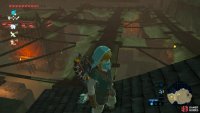 Once back on the rafters, jump carefully to the side of the roof shown here