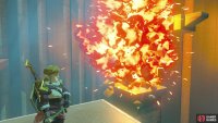 Link knows that cool guys don’t look at explosions.