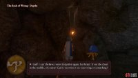 Eavesdrop on the guards behind this crack to learn where the key is located