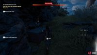 You will find the first chest to the left when you climb the walls from the entrance.