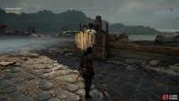 Destroy the wooden barricade to reveal the first mirror.