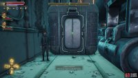 then follow her to a shipping pod.