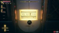 Restricted areas can be easily spotted by the… well, the bright, glowing text.