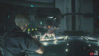 Shoot the eye on the back of the G when he goes to pick up and object, 