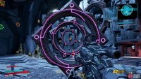 and then move onto the next square platform to the left of the first and shoot through the second set of circles,