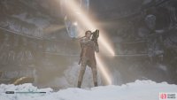 and then pull the large crystal into the light to burn down the ice wall 