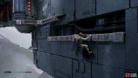 exit the room and head straight to find a path going left that you’ll now climb across to reach the top.