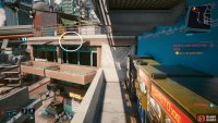 use the awning to reach the rooftop