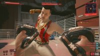 Cesar has one trick, a Sandevistan-fueled charging leap attack, which is easily blocked.