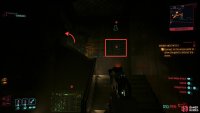 Instead of rushing headlong into combat, you can either go up some stairs (follow the arrow) or crawl through a duct.