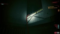then follow the red cables up into a passage.