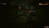 Use the beam, and van to reach the next floor.