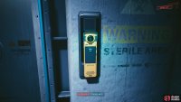 At the end, there will be a door to your left. Press the button, and head through the door.