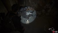 then go into the side room when you rappel down to find an Artefact.