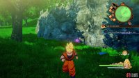 The purple orb is right next to the rock formation