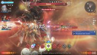 while Mechonis Buster will hit in an arc