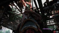 then quickly go up onto the grapple point and jump on the upper platform.