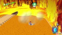 and Ground Pound the crate before the boat for a 1-Up Mushroom.