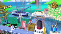 make your way across the blue platform and use this crate to reach the next hook